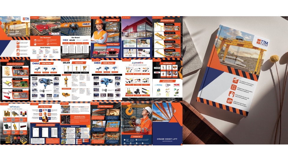 งานออกเเบบเล่ม Cagtalog ให้กับ Bran TTM Crane