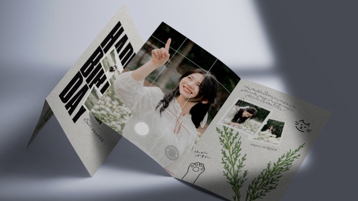 รับออกแบบ banner facebook ด้วยภาพถ่ายการ์ดอวยพรวันเกิดสวยงาม, รับออกแบบแบนเนอร์ facebook