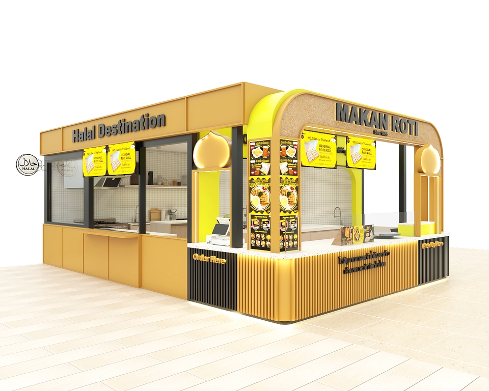 3D Perspective - ออกแบบร้านค้า ตลาดสดธนบุรี - 2