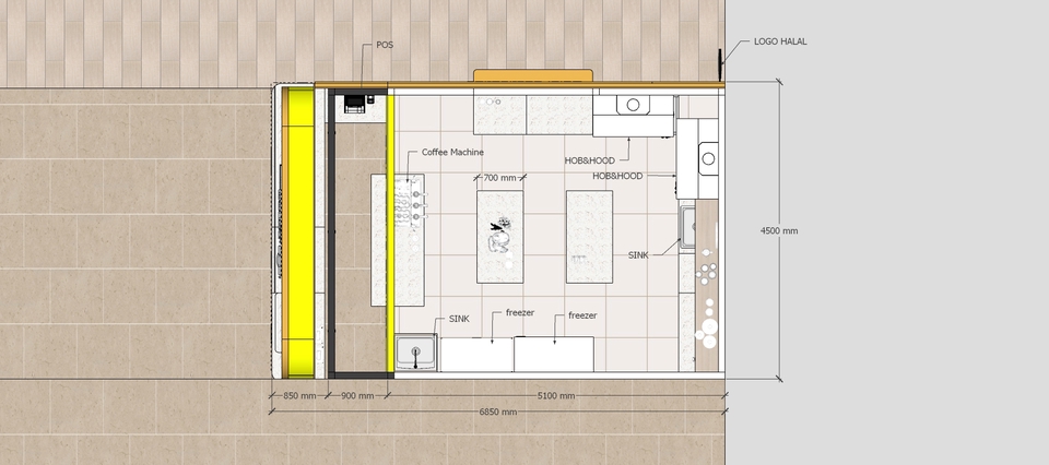 3D Perspective - ออกแบบร้านค้า ตลาดสดธนบุรี - 8