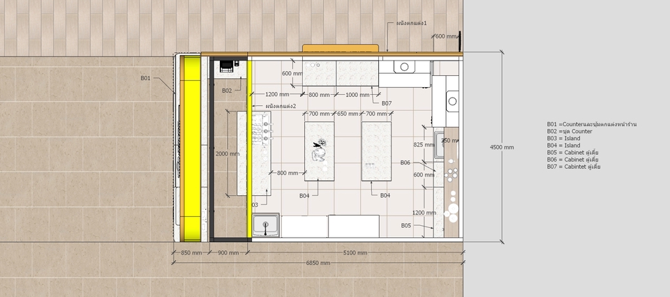 3D Perspective - ออกแบบร้านค้า ตลาดสดธนบุรี - 7