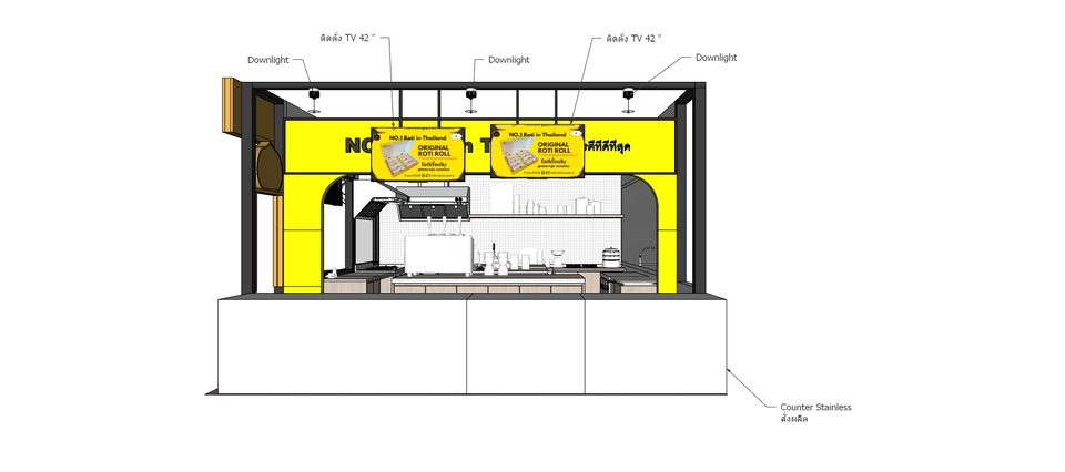 3D Perspective - ออกแบบร้านค้า ตลาดสดธนบุรี - 11