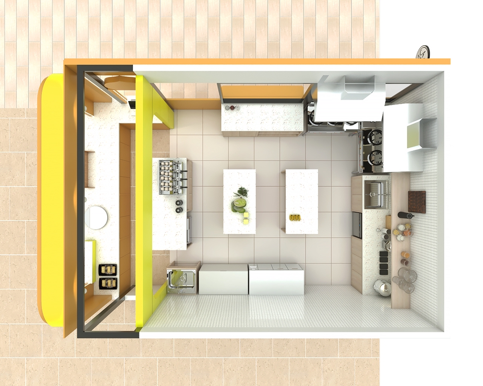 3D Perspective - ออกแบบร้านค้า ตลาดสดธนบุรี - 6