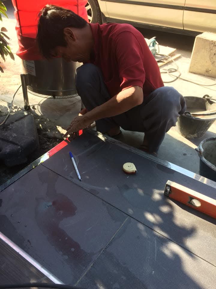 รับปูกระเบื้อง - ช่างชุ้นชลบุรี รับเหมาปูกระเบื้องสุขภัณฑ์ - 7