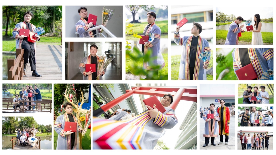 ถ่ายภาพรับปริญญากับเพื่อนๆและครอบครัว บันทึกความทรงจำดีๆไปกับทุกคน ด้วยช่างภาพและกล้องอย่างมืออาชีพ