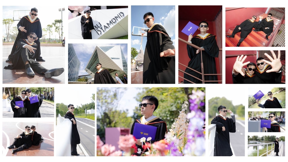 ตากล้อง รับถ่ายรูปรับปริญญา ถ่ายรูปหมู่บัณฑิตหลายคนสวมชุดครุย ถ่ายภาพสวยๆ กับเพื่อนในวันรับปริญญา