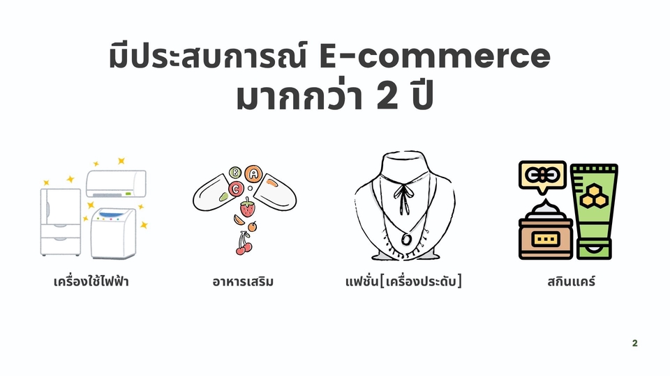 แอดมินดูแลเพจ เว็บไซต์ และร้านค้าออนไลน์ - ดูแลร้านค้าออนไลน์ (E-commerce) - 2