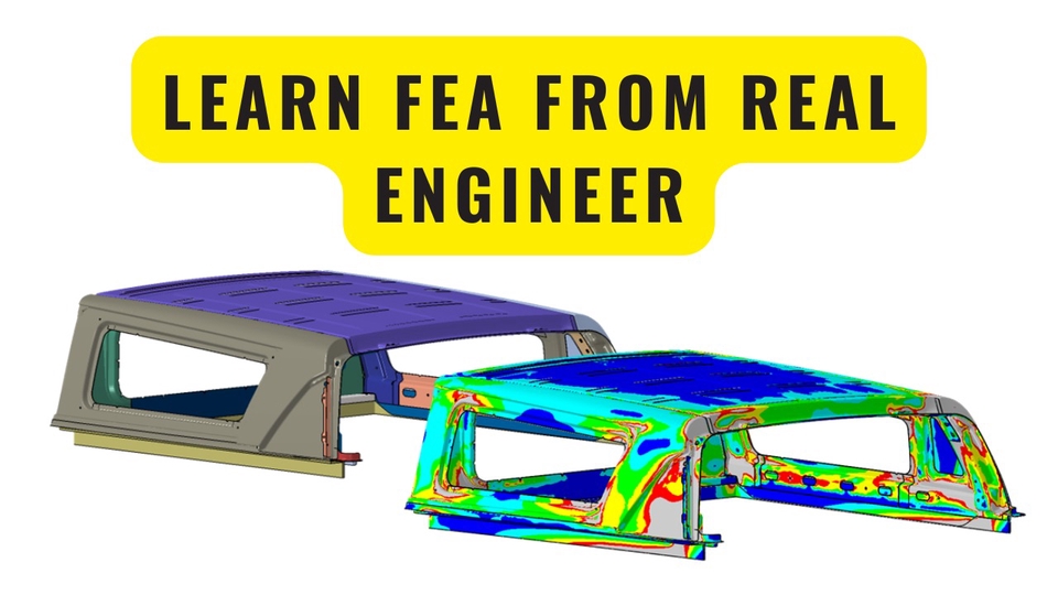 Abaqus finite element model displaying mesh and stress contour for structural analysis education