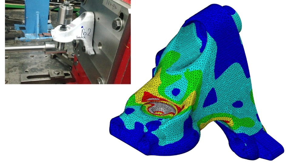 Finite element analysis car structure stress failure fracture crack testing