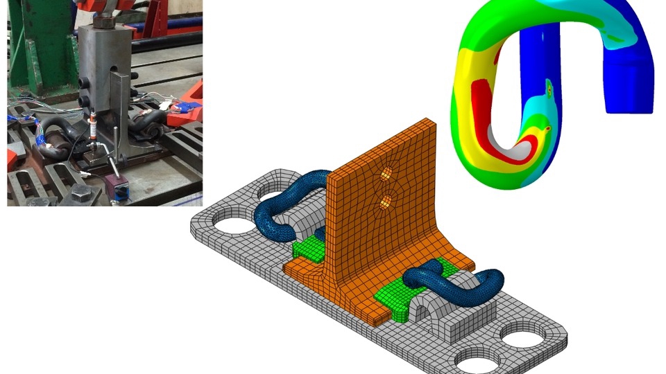 Finite element analysis railway structure stress failure fracture crack testing