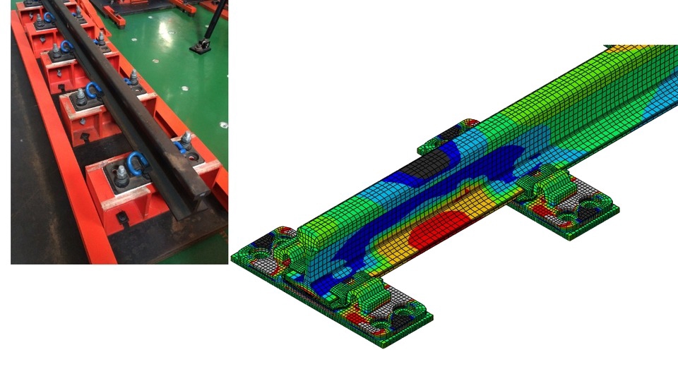 Finite element analysis railway structure stress failure fracture crack testing
