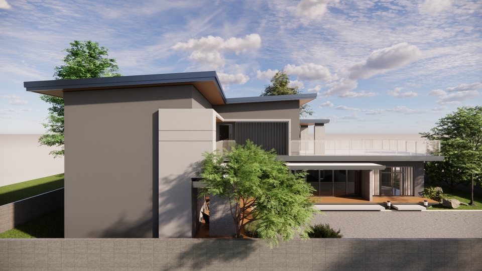 ออกแบบบ้าน3D perspective โมเดลบ้าน3มิติ ราคาถูก