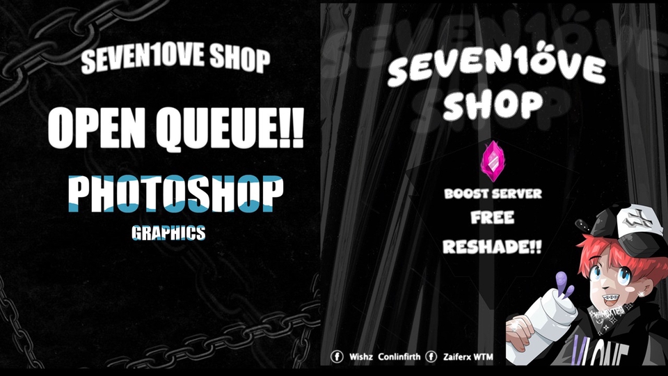 ออกแบบแบนเนอร์ SEVEN1OVE SHOP บริการตกแต่งภาพโฆษณา