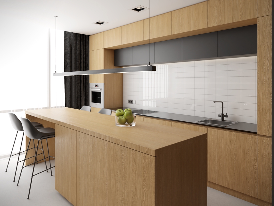 ออกแบบตกแต่งภายในครัวสวยหรู รับออกแบบบ้าน