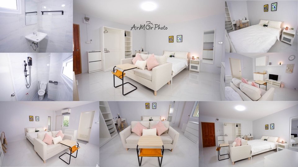 ถ่ายภาพบ้าน ถ่ายรูปบ้านสวยๆ พร้อมมุมต่างๆ ทั้งห้องน้ำ ห้องนอน และมุมนั่งเล่น บริการถ่ายภาพคุณภาพสูง