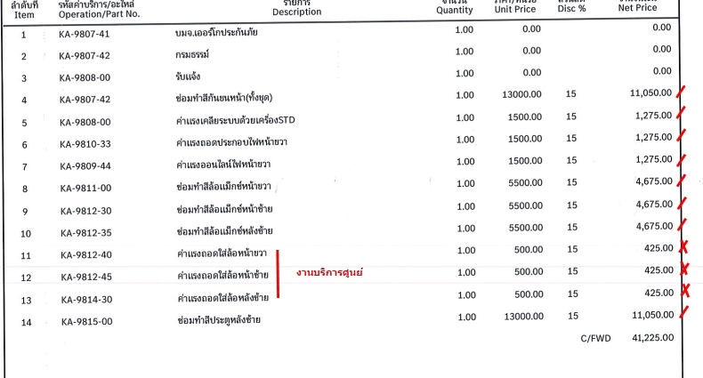 ซ่อมรถยนต์ - ประเมินราคาซ่อมรถยนต์ - 4