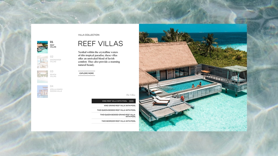 รับออกแบบเว็บไซต์หรู รีสอร์ทมัลดีฟส์