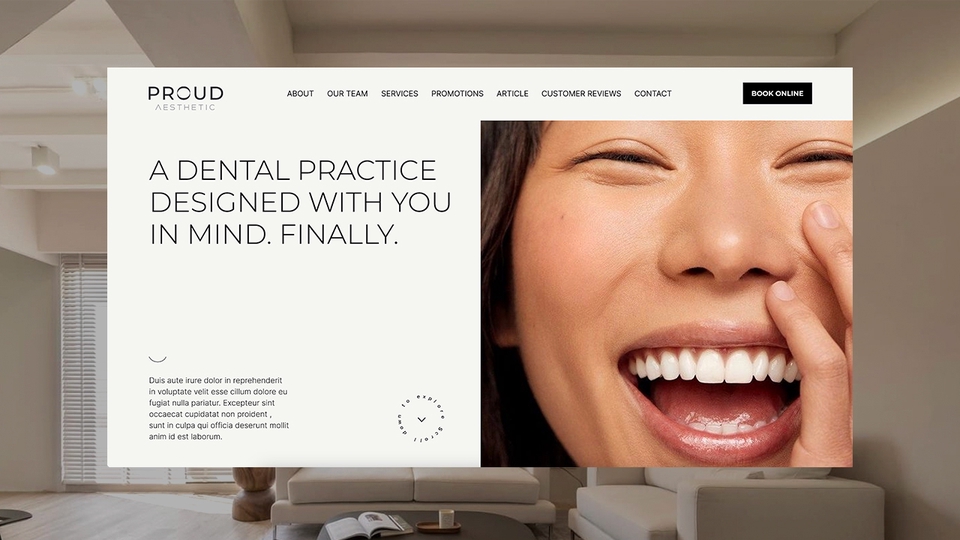 ออกแบบเว็บไซต์ทันสมัยสำหรับคลินิกทันตกรรม