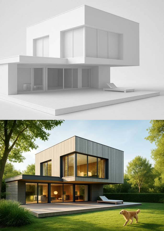 ออกแบบบ้าน3มิติ perspective โมเดลบ้านสวย