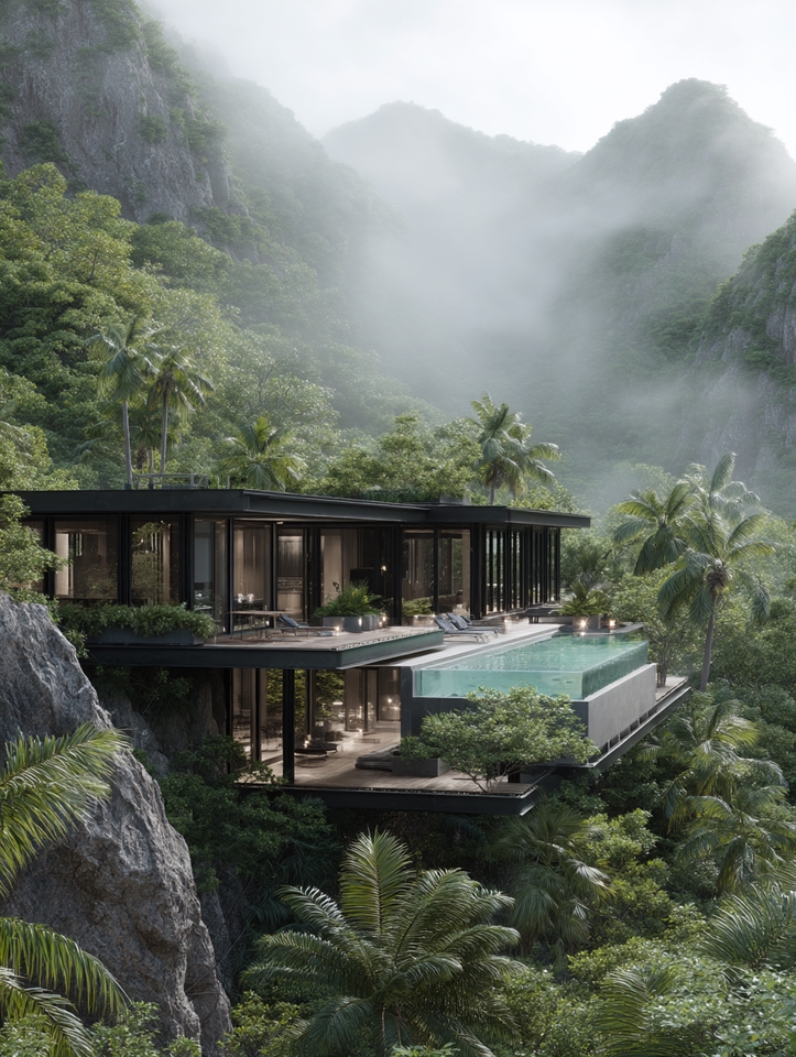 งาน Design Concept อาคารในหุบเขา