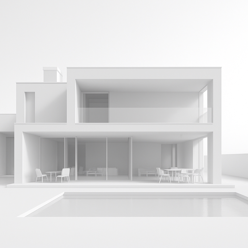 รับออกแบบบ้าน3D perspective โมเดลบ้าน3มิติ