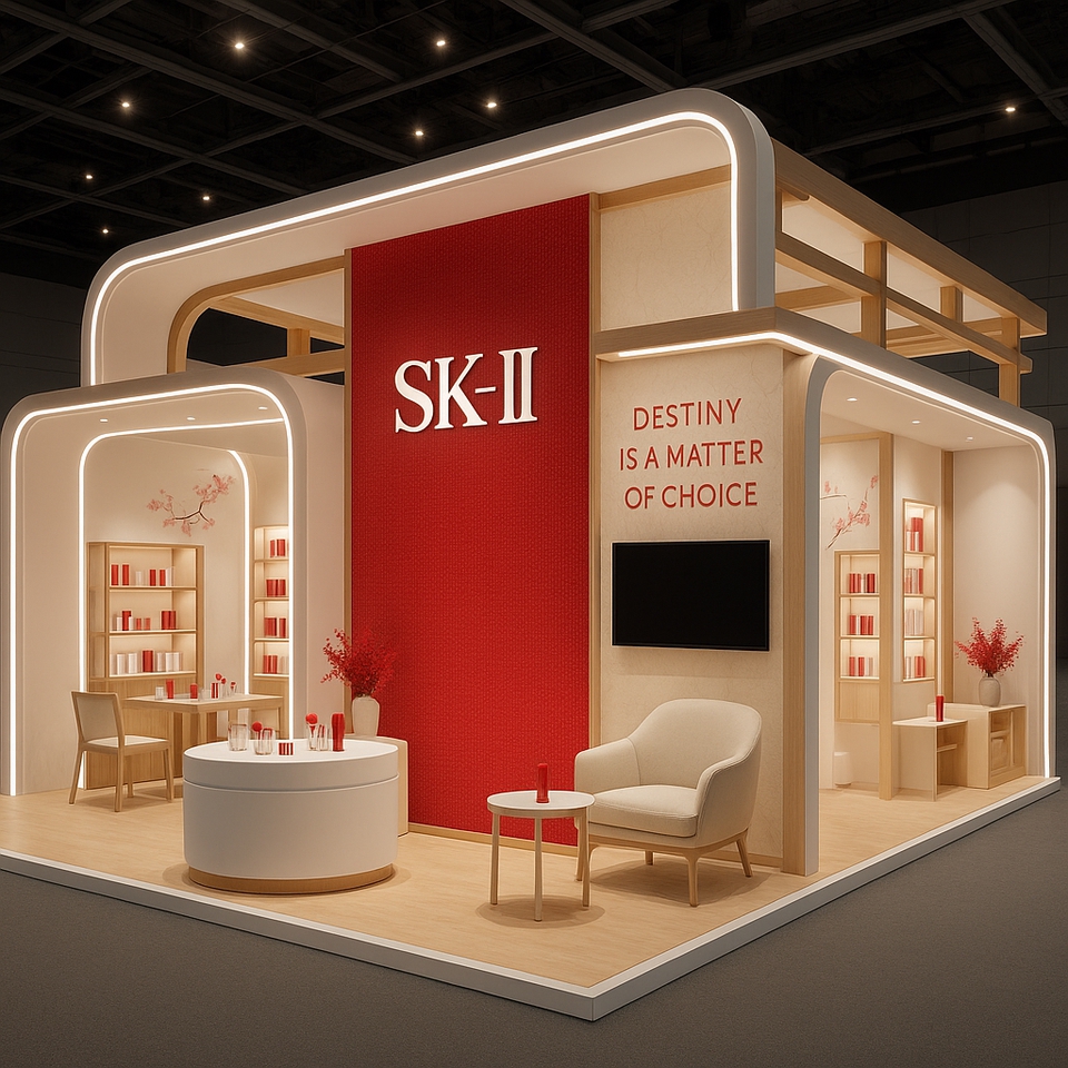 งานออกแบบบูธ เครื่องสำอาง