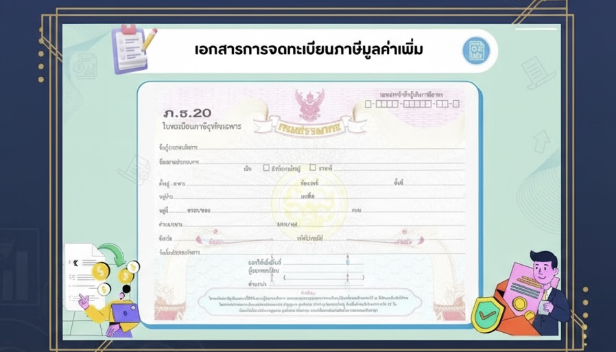 ตัวอย่างเอกสารการจดทะเบียนภาษีมูลค่าเพิ่ม (VAT) สำหรับผู้ประกอบการ