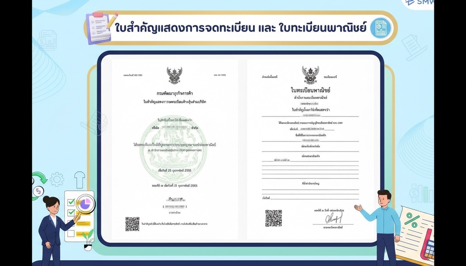 ตัวอย่างเอกสารหนังสือรับรองและใบสำคัญแสดงการจดทะเบียนบริษัท ใช้ยื่นหน่วยงานราชการอย่างถูกต้อง