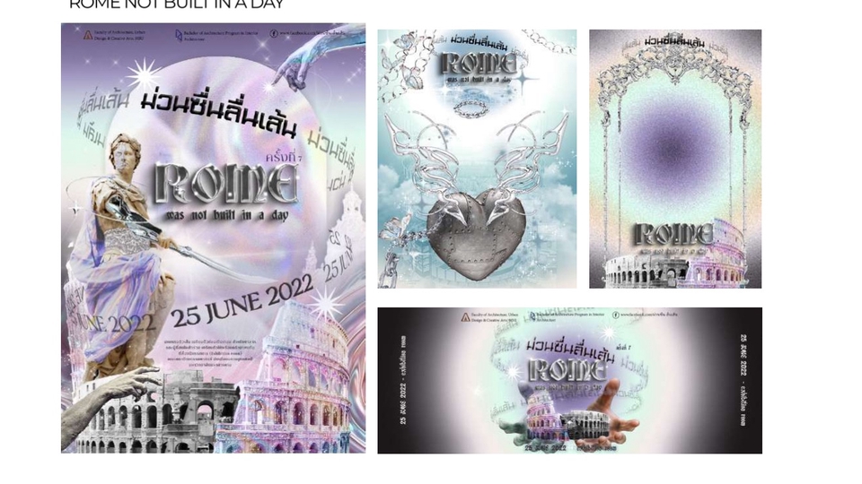 ออกแบบแบนเนอร์โซเชียลมีเดีย ROME งานดีไซน์สวย