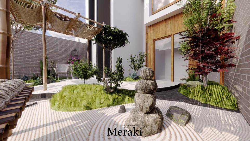 ออกแบบภูมิทัศน์และตกแต่งสวน - รับออกแบบสวน ออกแบบงานผัง landscape ขึ้นโมเดล3D รับทำภาพเรนเดอร์ - 2