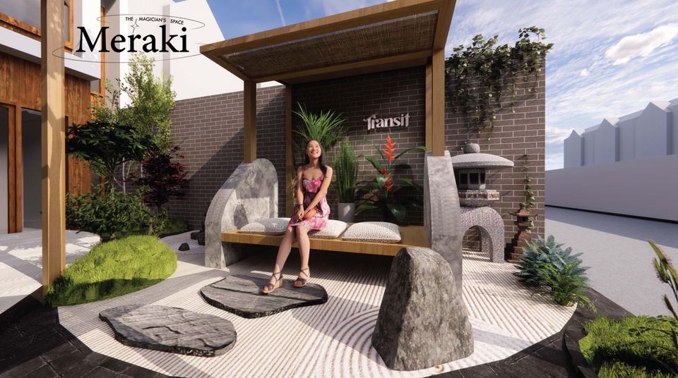 ออกแบบภูมิทัศน์และตกแต่งสวน - รับออกแบบสวน ออกแบบงานผัง landscape ขึ้นโมเดล3D รับทำภาพเรนเดอร์ - 3