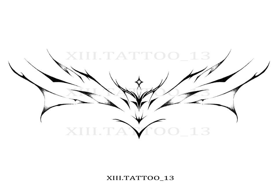 ออกแบบลายสัก แทททู - รับออกเเบบลายสักเเนว Dark abstract - 4