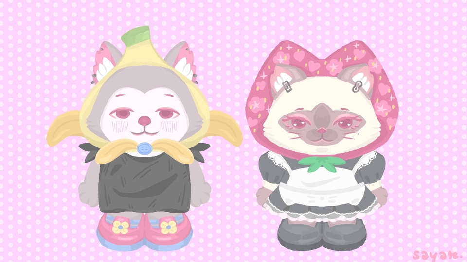 วาดภาพประกอบการ์ตูนน่ารักสไตล์ญี่ปุ่น สัตว์เลี้ยงน่ารัก