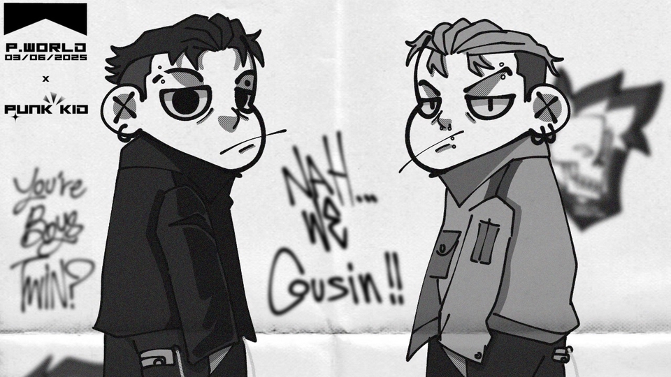 วาดภาพประกอบการ์ตูนสไตล์ Punk Kid