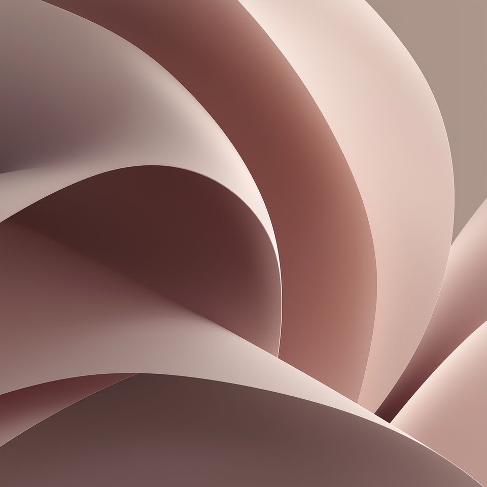 Curved abstract background with gentle motion and neutral luxury tones