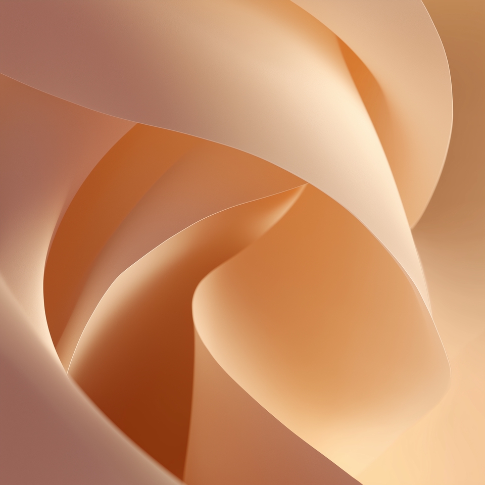 Modern abstract waves with cream and tan palette, calm and balanced look