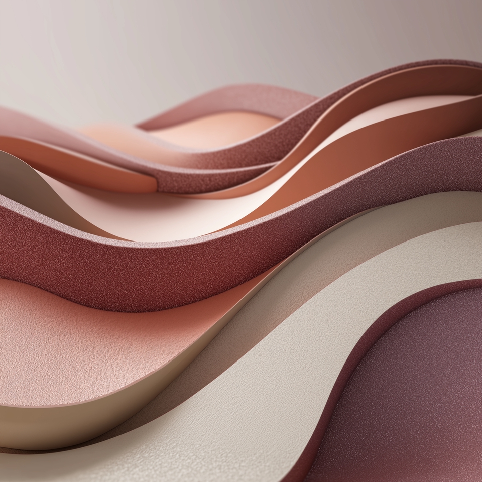 Abstract flowing fabric-like forms with smooth light gradient and depth