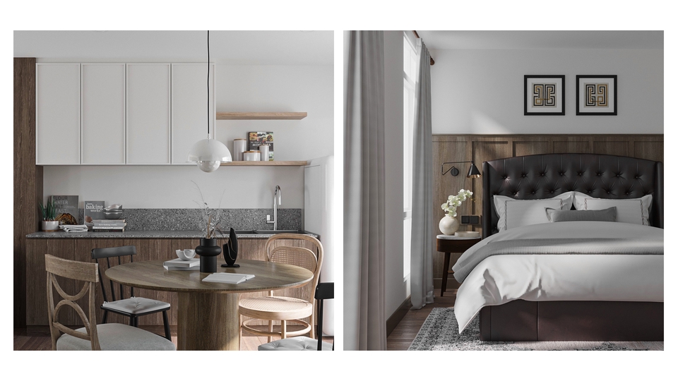 รับออกแบบตกแต่งภายในบ้านและคอนโดสไตล์โมเดิร์น พร้อมแบบห้องนอนสวยหรู