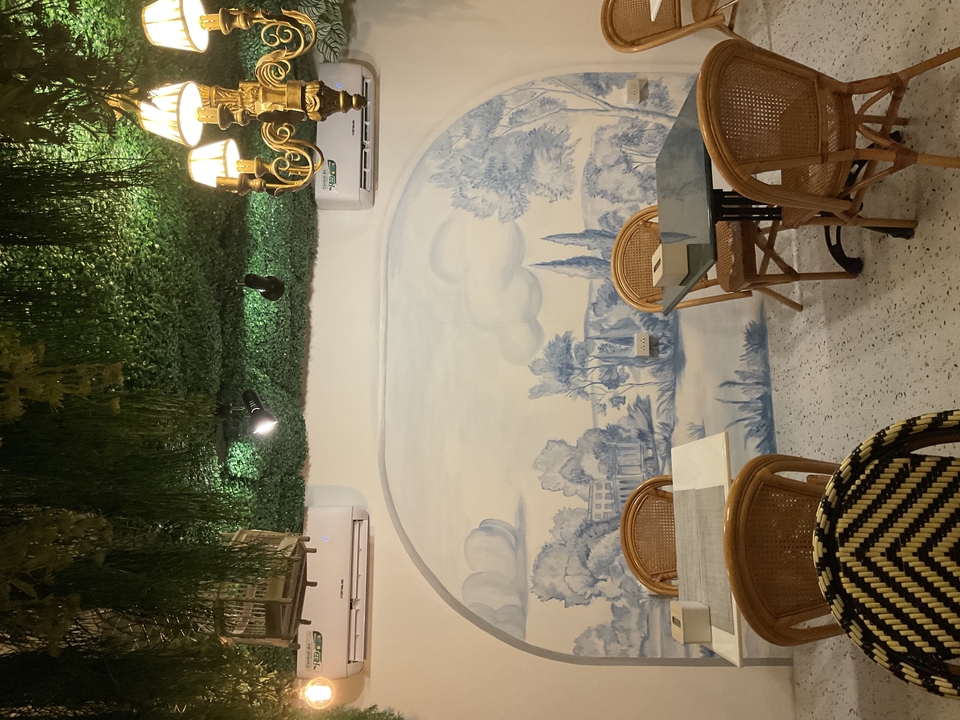 รับเพ้นท์ผนังลายทิวทัศน์ยุโรป 3 มิติ แต่งร้านกาแฟ ผนังวาดภาพฝาผนังสวยงาม