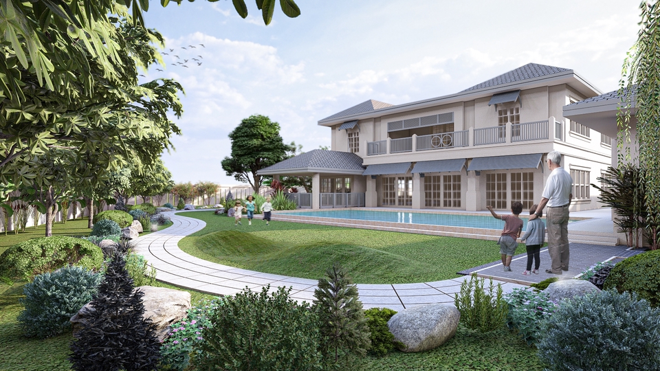 ออกแบบภูมิทัศน์และตกแต่งสวน - ออกแบบภูมิทัศน์ จัดสวน วางผัง/Landscape Design - 7