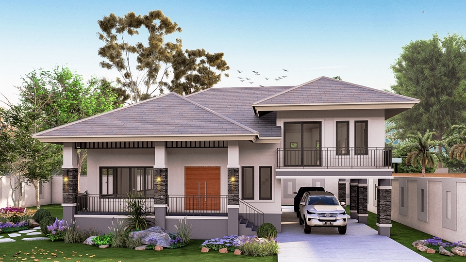 ออกแบบภูมิทัศน์และตกแต่งสวน - ออกแบบภูมิทัศน์ จัดสวน วางผัง/Landscape Design - 8