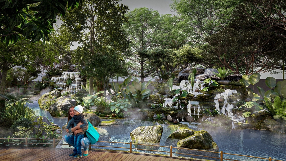 สวนน้ำตก คาเฟ่พัทยา
