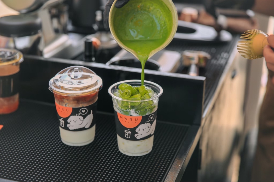 รับจัดบูธงานอีเว้นท์เครื่องดื่ม บูธมัทฉะน่ารัก บริการออกบูธ