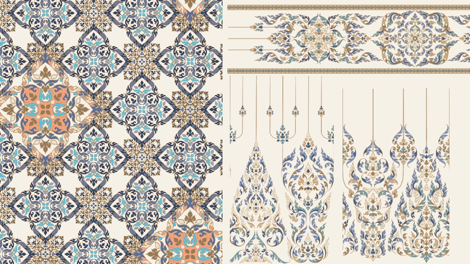 ออกแบบลายผ้า - ออกแบบแพทเทิร์น ลายผ้าไทยและผ้าลายอย่าง - 8