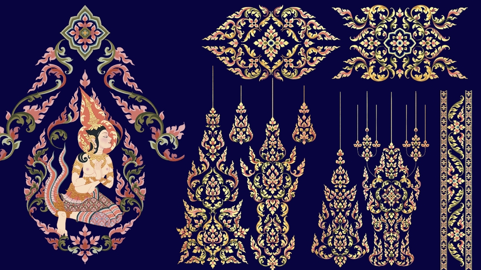 ออกแบบลายผ้า - ออกแบบแพทเทิร์น ลายผ้าไทยและผ้าลายอย่าง - 4