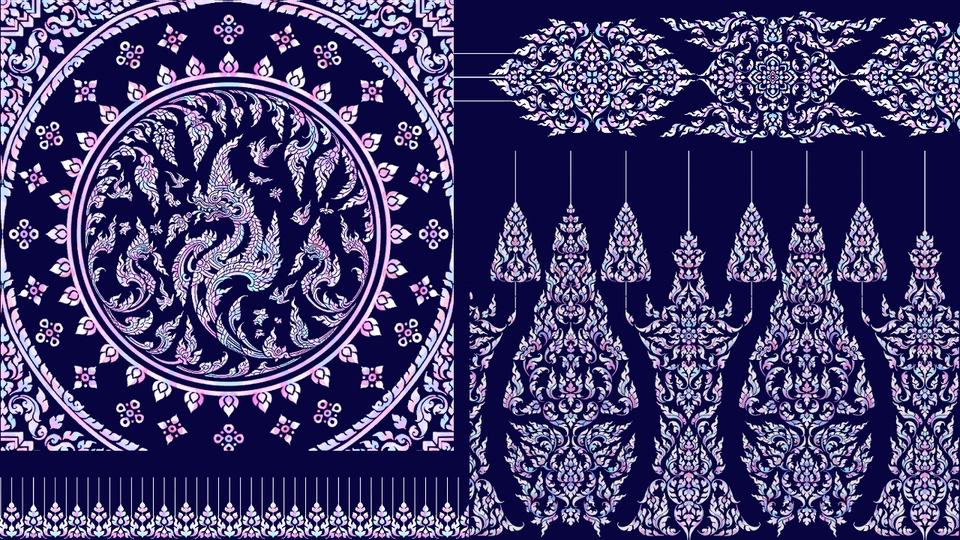 ออกแบบลายผ้า - ออกแบบแพทเทิร์น ลายผ้าไทยและผ้าลายอย่าง - 2