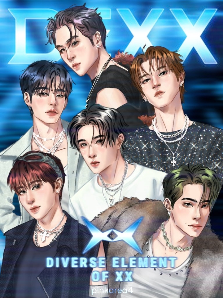 วาดแฟนอาร์ตเกาหลีไอดอลวงXX ภาพวาดการ์ตูนสีสันสดใส