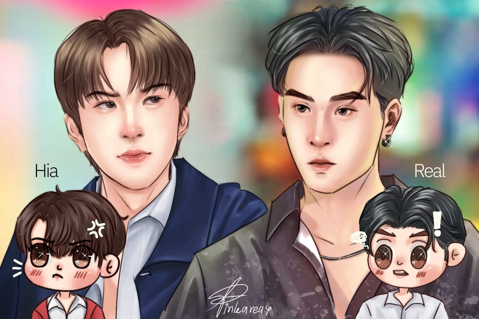 วาดแฟนอาร์ตการ์ตูนเกาหลีสองหนุ่มหล่อ