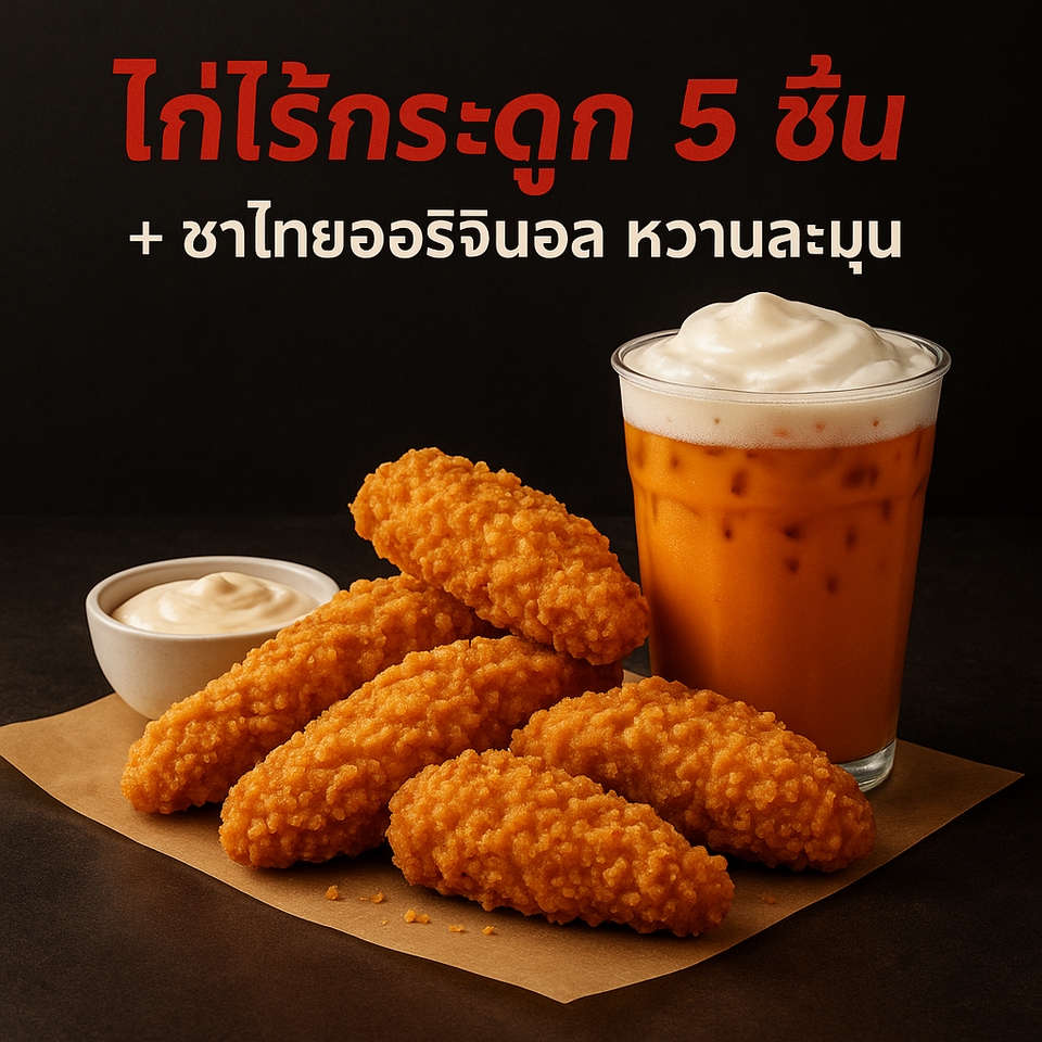 รับทำคอนเทนต์มาร์เก็ตติ้ง อาหาร ไก่ทอด ชาไทย