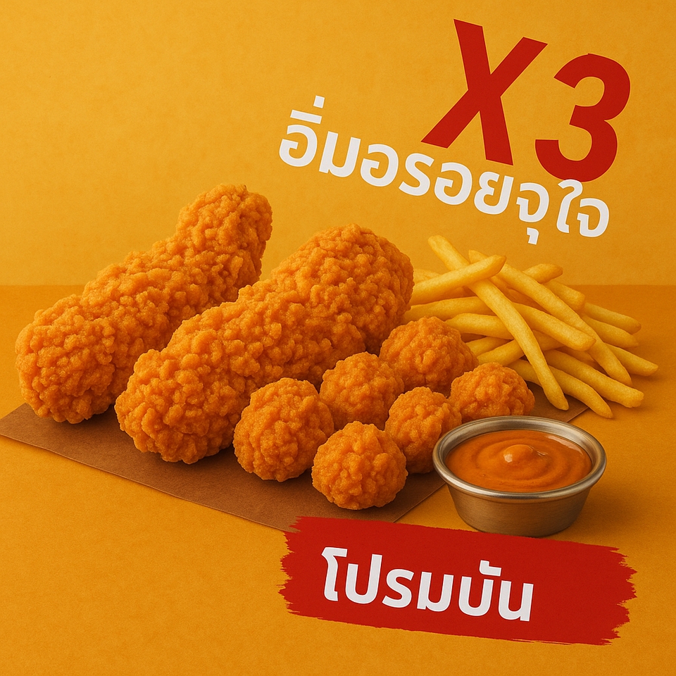 รับทำคอนเทนต์มาร์เก็ตติ้ง อาหารพร้อมโปรโมชั่นx3